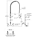 MSTJRY Commercial Sink Faucet with Pre-Rinse Sprayer Brass Constructed 8 Inch Center Wall Mount Kitchen Faucets with 12