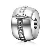 Dots Clip Stopper Charms Genuine 925 Sterling Silver Clip Lock Charms Bead for European Style Bracelet