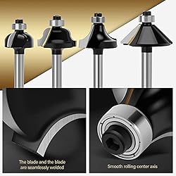 KSEIBI 1/4 Inch Router Bit Set, Tungsten Carbide
