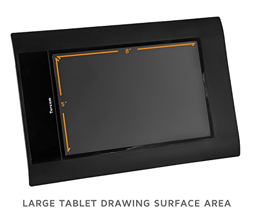 Turcom TS-6580 Graphic Tablet Drawing Tablets and Pen/Stylus for PC, Mac Computer, 8 x 5 Inches Surface Area 2048 Levels of Pressure Sensitive Surface, 5080 LPI Resolution, Ideal for Kids and Artists - Thumbnail 6