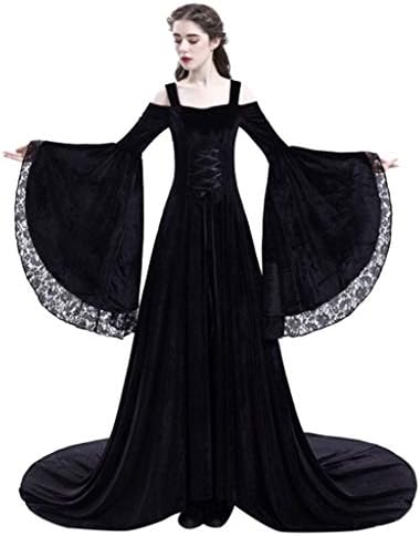 ワンピース レディース プリンセス ロング レトロ レース 肩出し 宮廷服 中世期 貴族風 お姫様 パーティードレス 王族服 フレア 演劇 発表会 長袖 ハイウエスト 洋装 ゴスロリドレス オペラ声楽 演奏会 フォーマル コスプレ衣装 豪華 プロム 舞台 洋服 正規取扱店