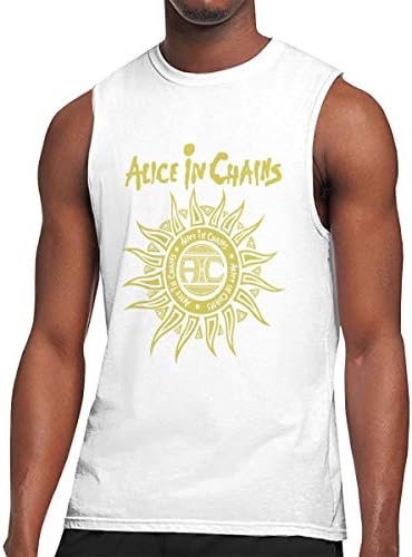 Alice in Chains (2),Summer Mens Vests Fashion Men Breathbale Sleeveless Shirt Male Outwear Vests Men Thin Clothing