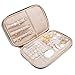 BAGSMART Double Layer Travel Jewelry Organizer Jewelry Storage Carrying Cases for Earrings, Necklaces, Rings, Black
