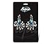 Puzzled Blue & Silver Octopus Dangle Post Fish Hook Drop Earrings, 3 Inch Fashionable Sparkling Elegant Jewelry with Genuine New Zealand Paua Shell Marine Life Themed Fashion Ear Accessory (2 Pcs)