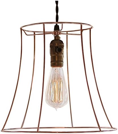 Copper Hanging Light with plug and dimmable switch by Home Elegance