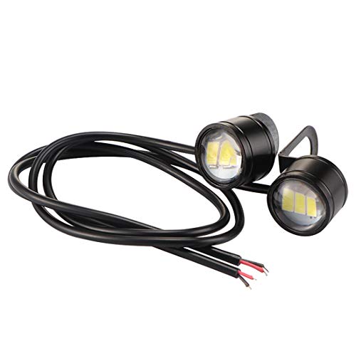Eagle Eye LED, Yeeco 2PCS DC12V 3W White Daytime Running Lights Bulb, DRL LED Tail Back Fog Light for Car Motorcycle Vehicle - Thumbnail 4