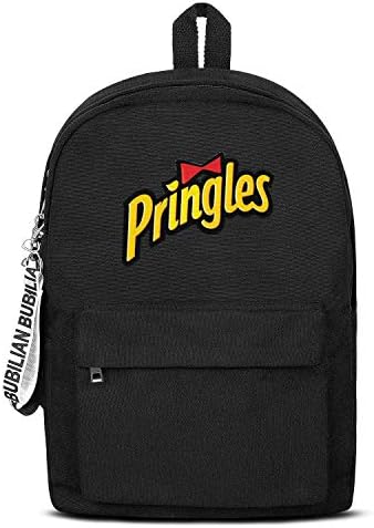 School Backpack, Pringles-Letter- Canvas School Backpack Durable Travel Laptop Backpack for Men&Women