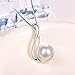 S925 Sterling Silver Freshwater Cultured Pearl Necklaces Pendants 16 inch Chain
