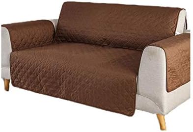 Gooding life Sofa Couch Cover Chair Throw Pet Dog Kids Mat Furniture Protector Reversible Washable Removable Armrest Slipcovers 1/2/3 Seat,Brown,130x196cm