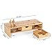 Tribesigns Monitor Stand Riser with Storage Organizer Drawers Bamboo, Natural Brown