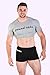 JJ Malibu Men's Fun Cropped Tee Slim Fit Crop Top & Sleeveless T-Shirt