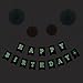 Happy Birthday Banner With 4 Fans,Glow In The Dark UV Party Decoration Happy Birthday Glowing bunting Carnival/Kids Party Supplies Favors Colors Hanging Decoration by LIDERSTAR