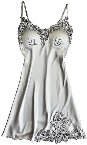 Mounter 2018 Ladies Sexy Pad Lingerie, Women Silk Lace Robe Dress Nightwear Babydoll Nightdress-Nightgown Sleepwear Underwear Kimono Night Dress
