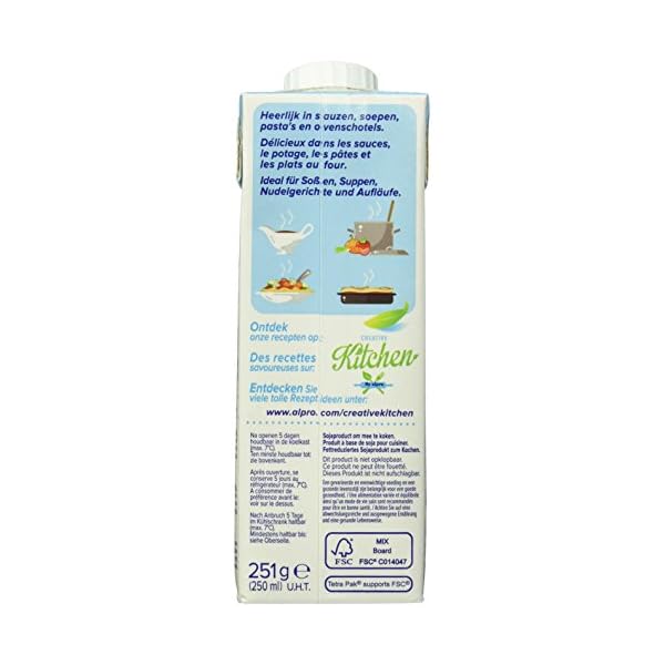 Alpro Cooking Soya Light â Vegane Kochcreme aus Soja mit neutralem Geschmack fÃ¼r heiÃe und kalte Gerichte â 15 x 250 ml – Bild 4