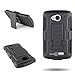 For LG Tribute / Transpyre / Optimus F60 Case, by CoverON Dual Layered Belt Clip Holster With Kickstand Combo Case (Titan Explorer) for LG Tribute Transpyre Optimus F60 - Black