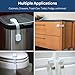8-Pack Child Safety Cabinet Locks - Adjustable Child Cabinet Locks with 3M Adhesives - White and Clear Baby Locks for Cabinets and Drawers, and More - Easy to Install Baby Proofing Cabinets by Wittle
