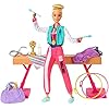 Barbie Gymnastics Playset, Barbie Doll with Twirling Feature, Balance Beam, 15+ Accessories for Ages 3 and Up, GJM72