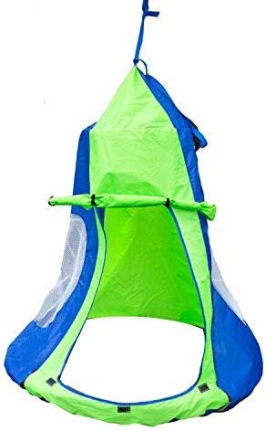 Kids Hanging Swing Tent Cover-Waterproof Hammock Chair Play House Castle Nest For 40in Round Saucer Nest Disc Rope Ceiling Tree Swing Indoor Outdoor Bedroom Backyard Playground