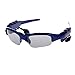 WONFAST® Bluetooth Sunglasses Sun Glasses Music Handsfree Headset Headphones for Smart Phone PC Tablet IPHONE6 /6 PLUS Samsung HTC Bluetooth devices + Free Replaceable 3 pair lens (Yellow,Brown,Clear) - Blue