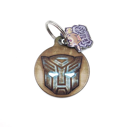 happypettag Personalized Pet Tag Transformer Autobot Pet ID Tag, Customized Pet ID Tags Dogs Cat ID Tags, Double Side Dye Sublimation. Includes up to 3 Lines of Customized Text on back.