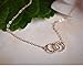 Valentines Day Gift For Girlfriend/Wife, Sterling Silver & Gold Filled Cute Infinity Necklace Sweet Gifts