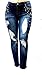 STUDIO Q WOMENS PLUS SIZE BLUE DENIM JEANS WITH STUDS Skinny PANTS