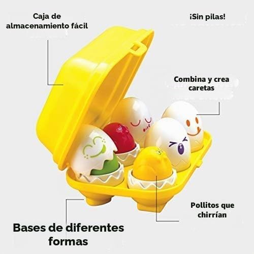 Tomy Toomies Eggs nuevos Huevos Hide and Squeak, Juego para bebés, Bizak (30693560)