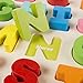 Hey! Play! Wooden Alphabet Puzzle Board with Colorful Wood Letters- Educational Toy for Learning Alphabet, Spelling, & Words for Boys & Girls