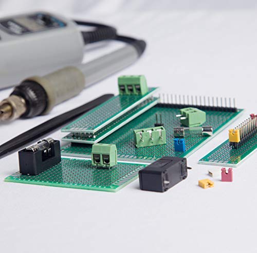 Moi Doi Double Sided PCB Board Prototype Kit,Universal Printed Circuit Board,Prototype Paper PCB Universal Experiment Matrix Circuit Board Kit,for DIY Soldering and Electronic Project,136 Pcs