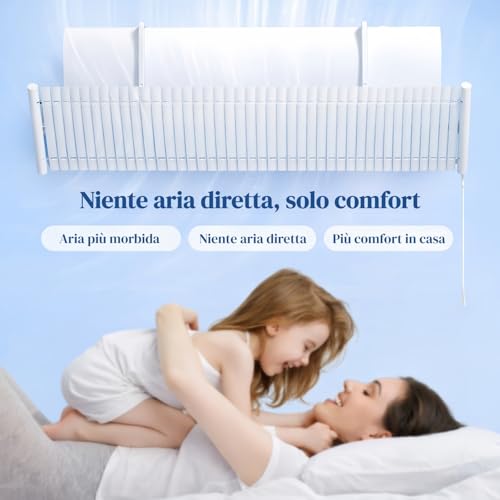 BANJEKT Air Conditioner Deflector, Metal Air Conditioning Deflector, Adjustable Wind Deflector Universal Anti Direct Blowing, Air Conditioner Diverter for Home/Office