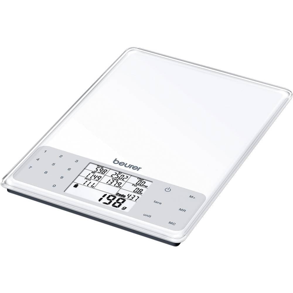 Beurer DS61 Nutritional Analysis Scale, White 20.700cm x 5.200cm x 25.700cm (BxHxT)
