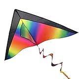 BESTOYARD Rainbow Kite -- Colorful, Easy-to-Fly Kite for Kids and Families -- String Included