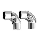 Elbow Pipe 2 PCS 90 Degree Chimney Stainless Steel