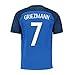 Soccer Kids 2015-2016 Football Soccer France Home Jersey Griezmann #7 Kids Team Suit Shirt & Shorts & Socks &Key Chain 3-12 YRS