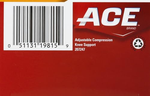 ACE Brand Adjustable Compression Knee Support, Moderate Support for Weak, Sore or Injured Joints, One Size Fits Most