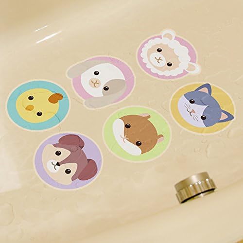 CoSopo Smiley Face Series Non Slip Bath Tub Tattoos Tub Stickers Tub Decals Tub Appliques (1, Round 2)