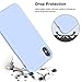 Vooii for iPhone X/Xs Case, Soft Silicone Gel Rubber Bumper Microfiber Lining with Shockproof Full-Body Protective, Light Blue