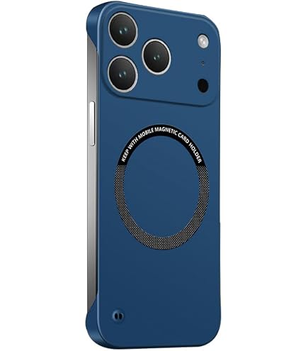 GRECAZO Custodia Magnetica Per IPhone 15 Pro Max - Ultra Sottile 0,1cm, Opaca, Con Anello Porta Carta E Cordino - 3