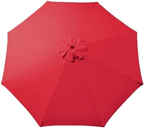 Tokept Replacement Umbrella Canopy for 9ft 8 Ribs Red (Only Canopy)