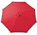 Tokept Replacement Umbrella Canopy for 9ft 8 Ribs Red (Only Canopy)