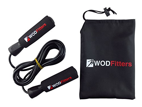 WODFitters Jump Rope for Cardio Fitness Training - for Weight Loss and Heart Health - Super Quick Ball Bearing - Adjustable - Perfect for Boxing, MMA, Cross Training - Thumbnail 6