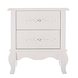 Evolur Aurora Nightstand, Ivory Lace