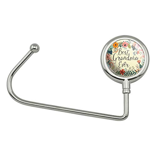 Best Grandma Ever Floral Purse Bag Hanger Holder Hook