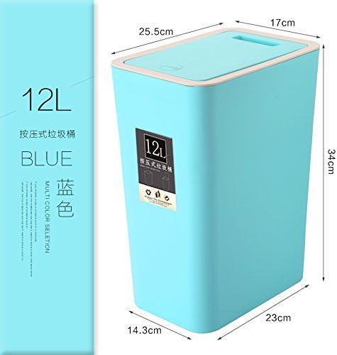 Dustbins Xiuxiutian Press the garbage in the continental rectangular kitchen living room trash environmental information home toilet paper basket ,L,12L