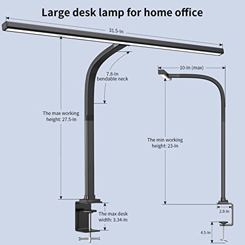 EppieBasic LED Desk Lamp,Architect Clamp Desk Lamps for Home Office,24W