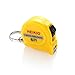 HEIKIO 3-Pack Measuring Tape 6 Feet (2 Meters), with Belt Clip and Key Chain, Metric and Inch Scale, Clear Mark for DIY and Daily Family Use - Locking Mini Tape Measure