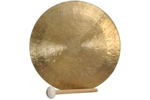 The Gong Shop 28” Wind Gong - Includes Padded Gong Mallet & Hanging String/Authentic Chinese Wind Gong/Beautiful Wash/Calming Sound/Hand Selected For Quality/Great for Sound Healing, Home, or Office