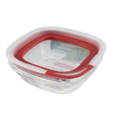 Rubbermaid Easy Find Lids Glass Food Storage Container, 2.5 Cup, Racer Red Pricepulse