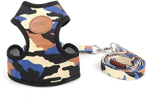 SMALLLEE_Lucky_Store New Soft Mesh Nylon Vest Pet Cat Small Medium Dog Harness Dog Leash Set