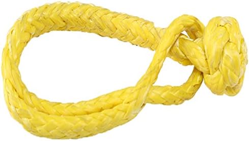 Comily Plus+2PC/Set UHMWPE 7/32" Soft Shackle for Car Winch Outdoor Activity-Yellow Color